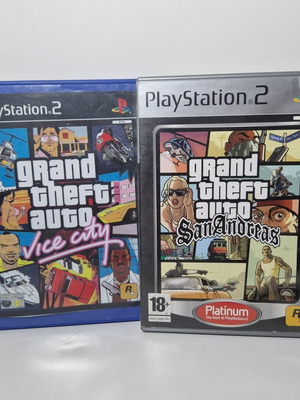 GTA Vice City και San Andreas παιχνίδια PlayStation 2 σαν καινούργια