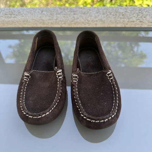 GANT children's suede moccasins size 28 like new, brown leather