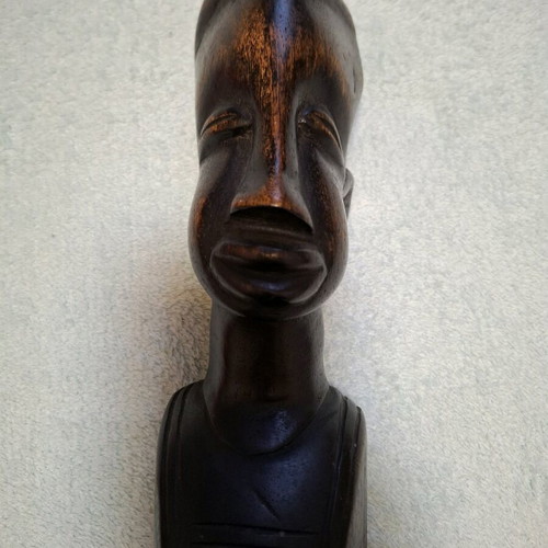 African solid ebony wooden statuette like new