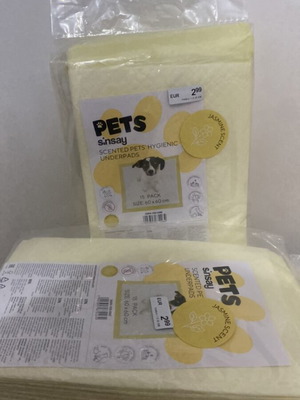 Dog underpads new, pack of 15 pieces 60x60 cm