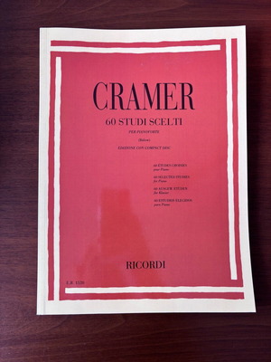 Cramer 60 Studi Scelti βιβλίο πιάνου καινούργιο με CD Ricordi
