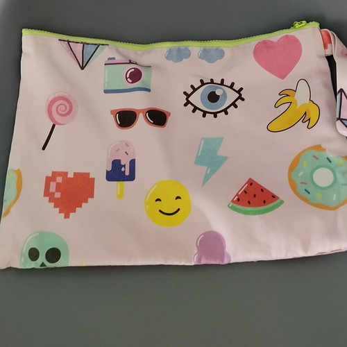 Bleecker & Love Cosmetic Bag like new, large size, multicolor