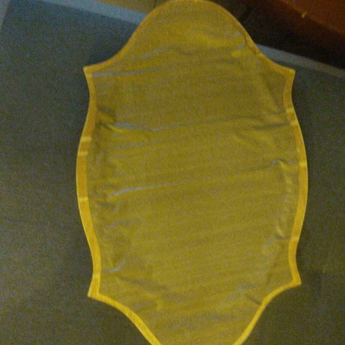 Serving tray used with wooden frame and brass handles