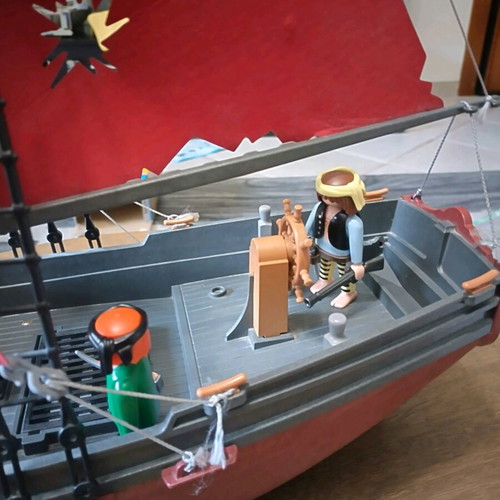 Playmobil 3900 Red Corsair pirate ship used