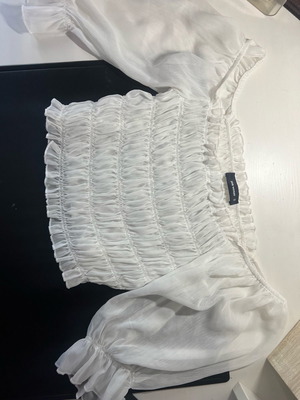 Blouse with details used, white, size S