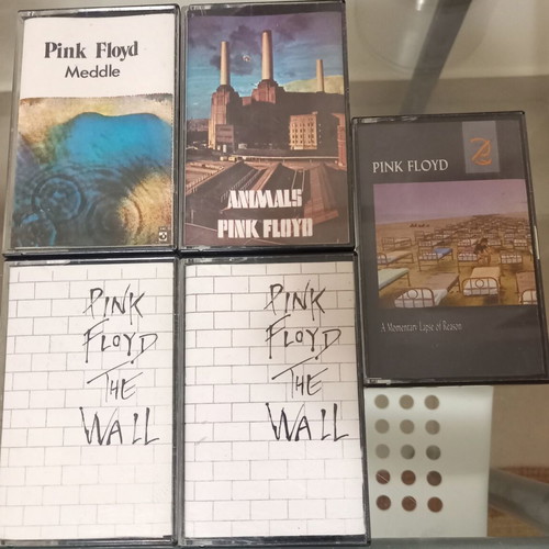 Cassette tapes used, set of 26 with Pink Floyd, Led Zeppelin, Rolling Stones