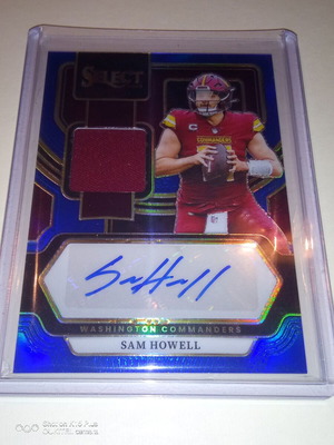 2023 Panini Select Football Blue Auto Patch Sam Howell σαν καινούργιο