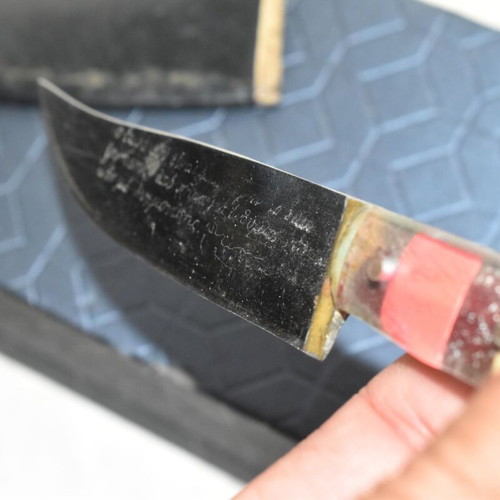 Traditional Cretan Knife with Mantinada and Decorative Handle used
