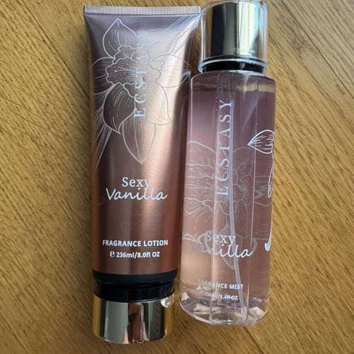 Ecstasy Sexy Vanilla Body Mist and Body Lotion gift set new