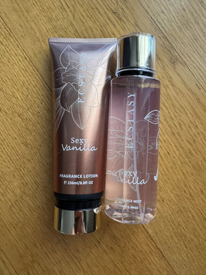 Ecstasy Sexy Vanilla Body Mist and Body Lotion gift set new