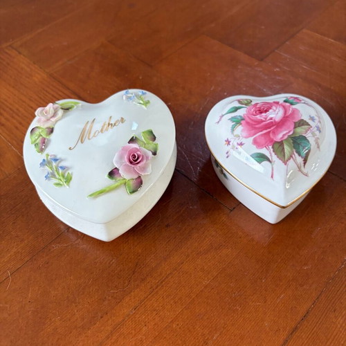 Spode Coalport Bone China Jewelry Boxes England like new