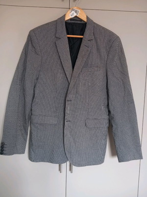 Men's jacket used, size L, black and white