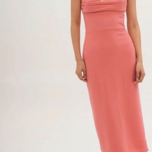 Studio 83 strapless dress new, coral color, size S