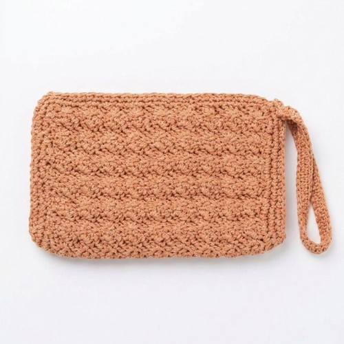 Handmade Crochet Rose Gold Glance Pouch new wristlet bag