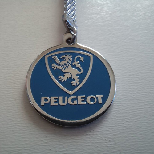 Vintage Peugeot Car Keychain like new, 1970s-80s