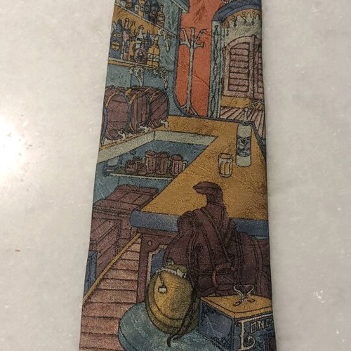 Italian silk tie Charleston by Tie Rack like new, multicolored