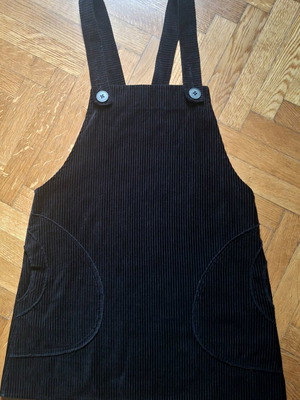 Corduroy dress salopette used, black, size S