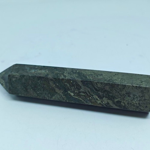 Natural Pyrite Tower on Black Schist 9cm like new