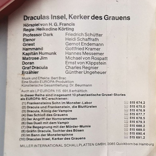 Κασέτα Draculas Insel, Kerker des Grauens μεταχειρισμένη, δεκαετίας του '80