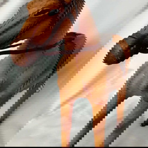 Vintage Handmade Leather Horse like new 54x44cm