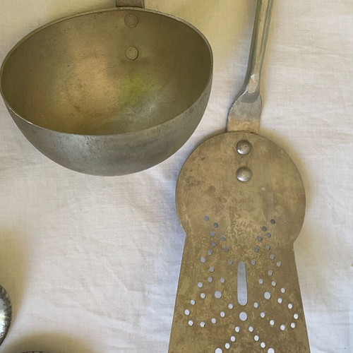 Set of used vintage kitchen items