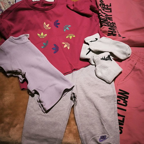 Clothing pack for 10-year-old girl like new, sets Nike, Jordan, Benetton, Adidas, Evita