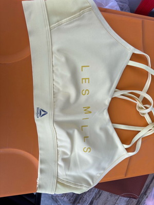 Reebok sports bra like new, yellow, size L