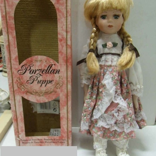 Porcelain doll Nostalgia like new, height 30 cm