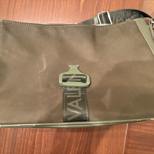 Valentino crossbody bag used, green, slightly faded corners