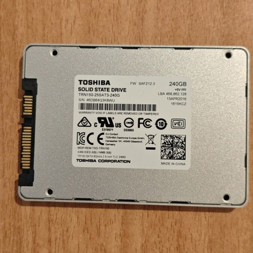 Toshiba SSD 240GB TRN150-25SAT3-240G like new