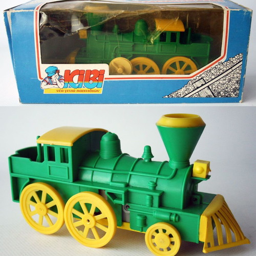 KIBI Vintage 80's Wind-Up Train Steam Locomotive Vasileiadis New