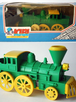 Κουρδιστό τρένο ή ατμομηχανή KIBI Βασιλειάδης vintage 80's καινούργιο