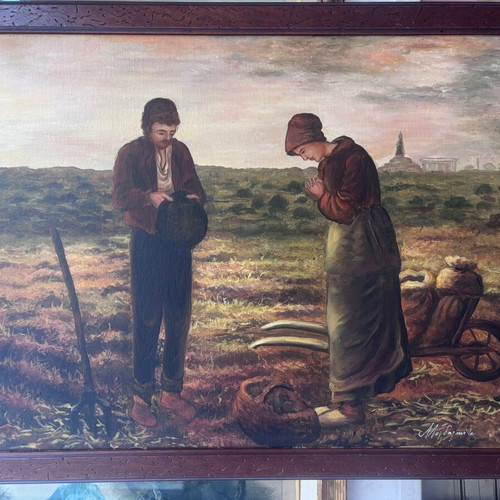 Painting People Working in the Field 60x80 by Mohachi, new