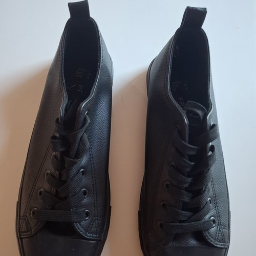 Primark Black Sneakers New, Size 41, Artificial Leather