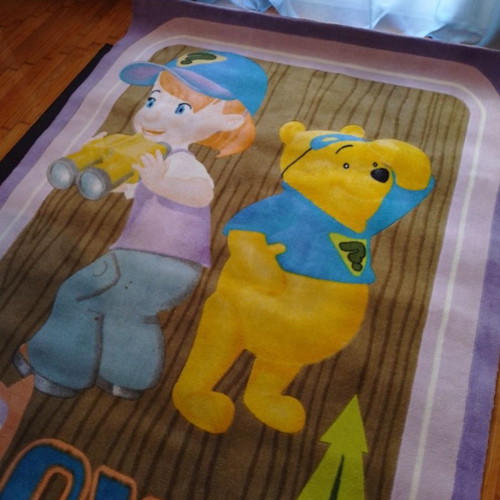 Biocarpets Disney children's rug used with Winnie the Pooh and Owl