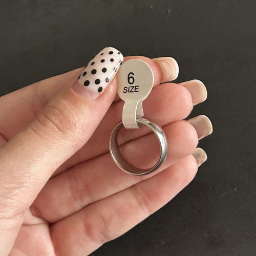 Steel ring new, silver color, stainless