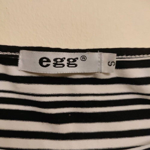 Striped egg blouse with 3/4 sleeve like new, size S