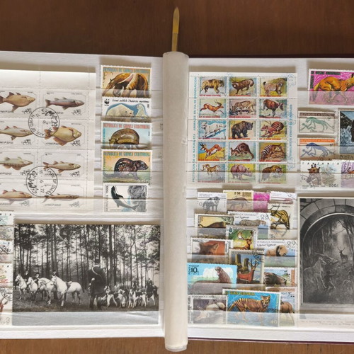 A4 Album 16 Pages with Rich Animal Stamp Collection like new