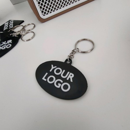 Promotional keychains new, pack of 100 pcs with 3D two-tone printing