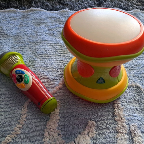 Early Learning Centre drum and microphone set used