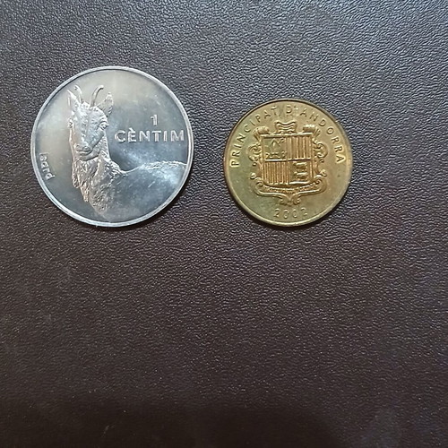 Set of two Andorra coins 2002