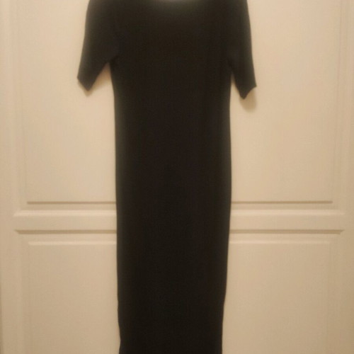 Black H&M dress new with buttons rib fabric size M
