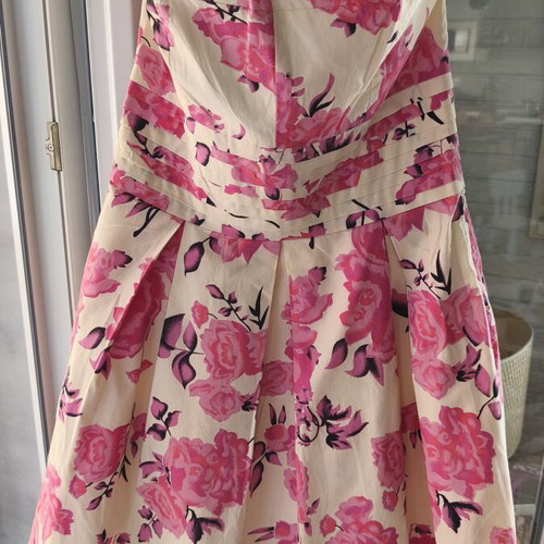 Dorothy Perkins bustier dress, beige and pink, size M