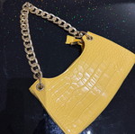 Bag new yellow with chain strap