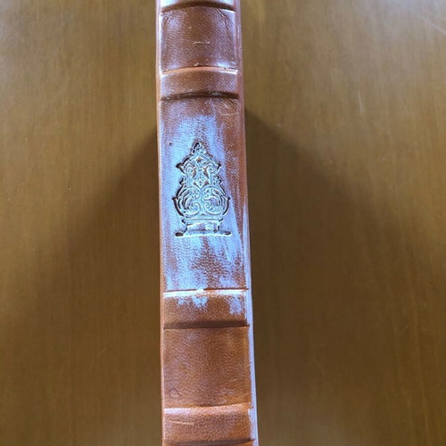 Leather notebook album collectible unused, A4 size, with bookmark