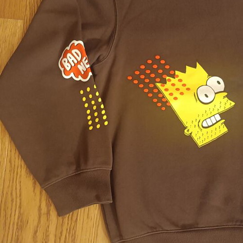 H&M x The Simpsons Loose-Fit Sweatshirt Like New, Dark Brown