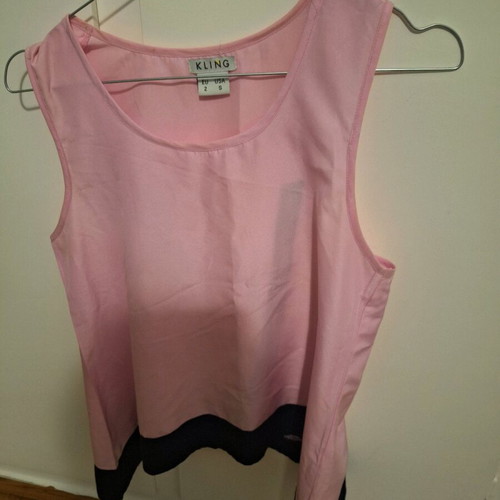 Kling pink top like new, size S