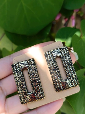 Handmade earrings new, made of polymer clay and steel