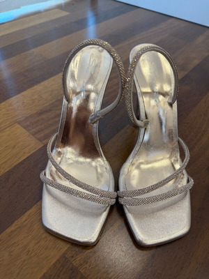 sante rose gold heels