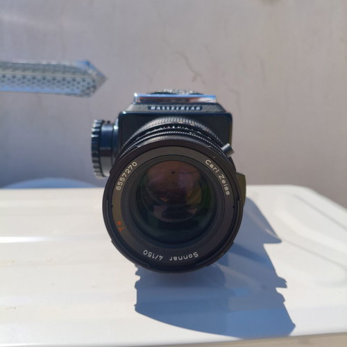 Hasselblad 500CM medium format camera set used with Carl Zeiss Sonnar 150mm and A12 back